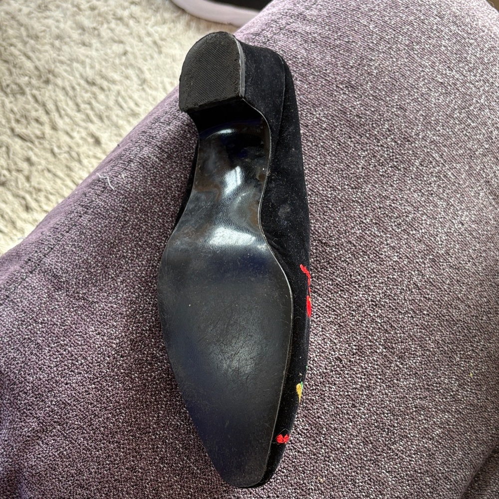 Westbound Black Embroidered Mules - Picture 5 of 6